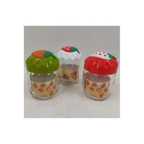 Çilek Desenli Kavanoz 1 Adet 425 Cc Royaleks-CK425