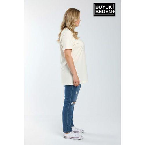 Büyük Beden Kadın Basic Tişört – Pamuklu Düz T-Shirt 3XL-6XL SPR26BTSK510