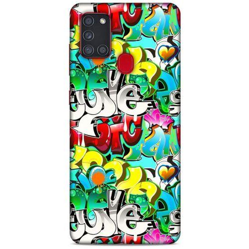 Graffitix (13) Desenli Silikon Kapak Samsung Galaxy A21s Kılıf