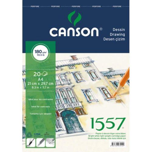 CANSON 1557 RESİM VE ÇİZİM BLOK 180 gram A4 20 Yaprak ÜSTTEN SPİRALLİ