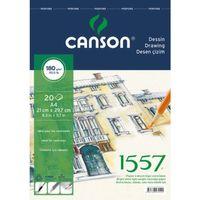 CANSON 1557 RESİM VE ÇİZİM BLOK 180 gram A4 20 Yaprak ÜSTTEN SPİRALLİ