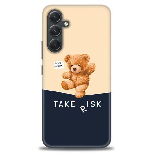 Samsung Galaxy A54 Kılıf HD Baskılı Kılıf - Take Risk + Tam Ekran Koruyucu