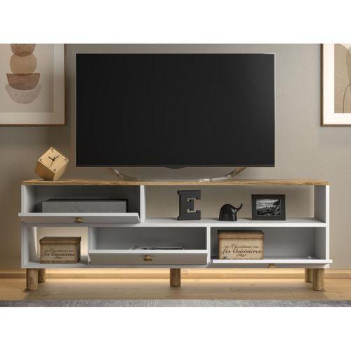 Nora Bohem Ledli Tv Ünitesi - Konsol 3 Kapak 2 Bölme 160 Cm Dolaplı ( 3 Renkli Ledli )