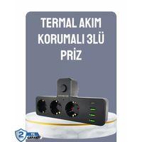 Anahtarlı Çoklu Priz 3 Usb 1 Type-c Hızlı Şarj Destekli