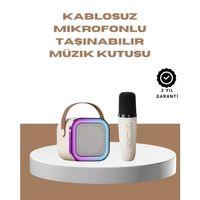 Bluetooth Karaoke Mikrofon Ve Hoparlör Seti Taşınabilir