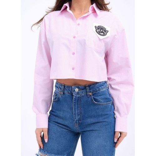 7383 GÖMLEK-PEMBE ÇİZGİLİ