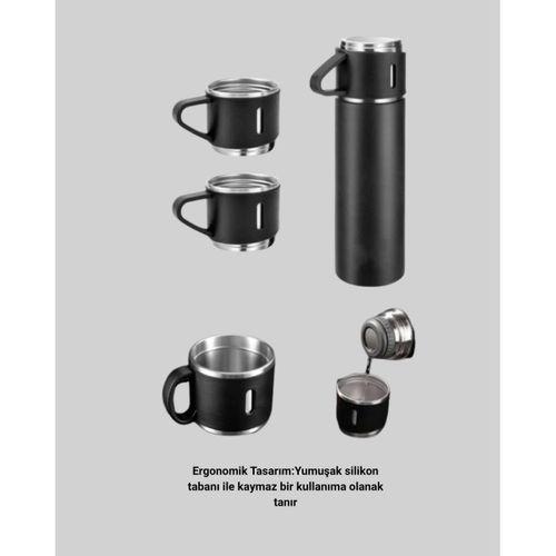 Paslanmaz Çelik Termos Seti | 500 Ml Kapasite, 6-12 Saat Isı Koruma, Hediye Kutulu