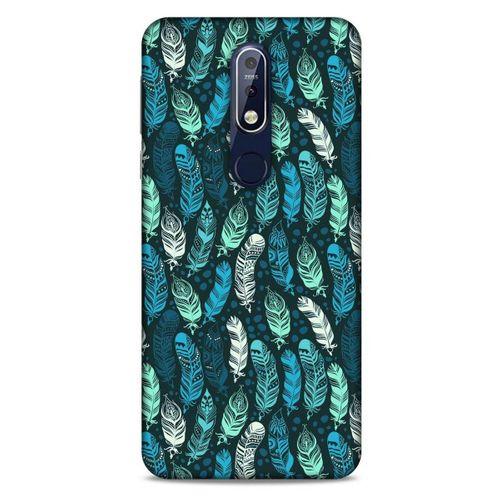 Nokia 7.1 Kılıf Desenli Özel Seri Tüyler (46) Core Armor Kılıf