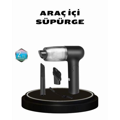 Taşınabilir Vakumlu Araç Süpürgesi – Katlanabilir Sap, Yıkanabilir Filtre, 120w Motor