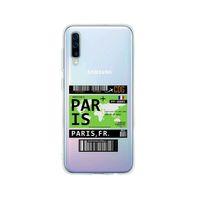 Samsung A50 Paris Bilet Tasarımlı Premium Şeffaf Silikon Kılıf