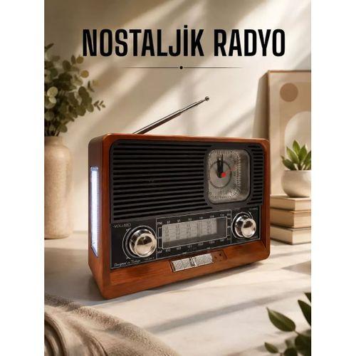 Nostaljik Radyo Usb,aux Ve Sd Kart Girişli Bluetooth Bağlantılı