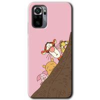 MRCİLETİSİM Xiaomi Redmi Note 10s Kılıf HD Desen Baskılı Arka Kapak + Temperli Cam - Winnie the Pooh