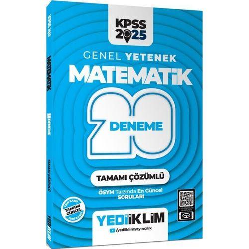 2025 KPSS Genel Yetenek Matematik Tamamı Çözümlü 20 Deneme Yediiklim Yayınları