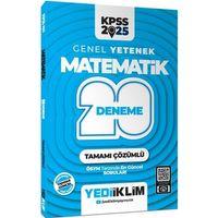 2025 KPSS Genel Yetenek Matematik Tamamı Çözümlü 20 Deneme Yediiklim Yayınları