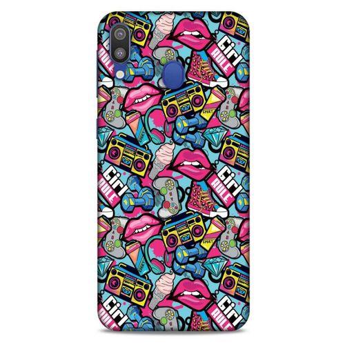 Retro (1) Desen Kılıfı Renkli Samsung Galaxy M20 Kılıf