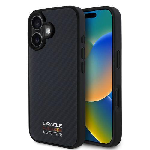 Apple iPhone 16 Kılıf Redbull Orjinal Lisanslı M-safe Şarj Özellikli Karbon Fiber Tasarımlı Parlayan Logolu Kapak