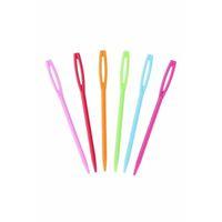 6 Adet Plastik Yün Iğnesi 9cm