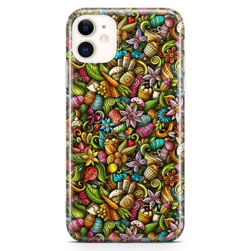 Apple iPhone 11 Kılıf Happy Doodle Arka Kapak Koruma Desenli Full Koruyucu