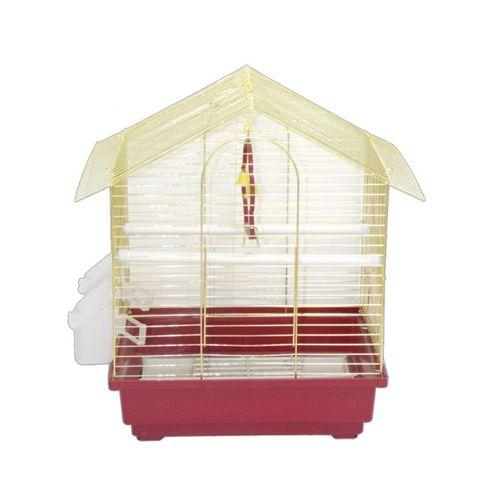 Dayang İki Kapılı Çatılı Muhabbet Kuşu Kafesi Pirinç 30x23x39