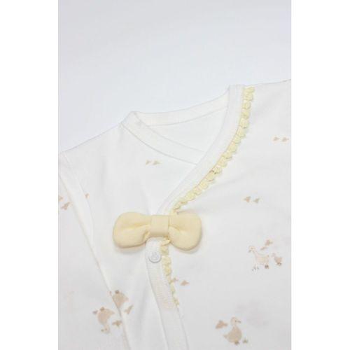 Bistyle Bistyle 3'lü Zıbın Takım Welcome Baby Duck 13104 Sarı-Ekru