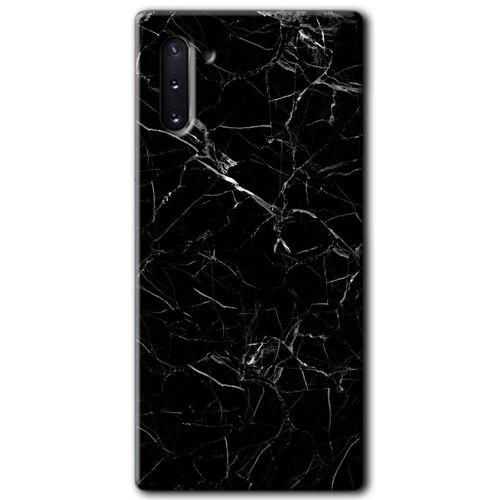 Samsung Galaxy Note 10 HD Baskılı Kılıf + 9D Tam Ekran Koruyucu - Siyah Mermer