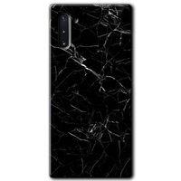 Samsung Galaxy Note 10 HD Baskılı Kılıf + 9D Tam Ekran Koruyucu - Siyah Mermer