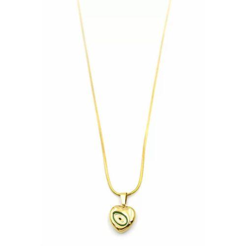 Kalp Kolye - 60 cm - Altın