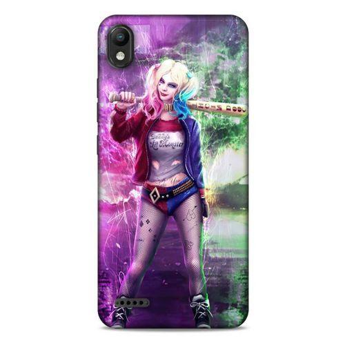 LG K20 2019 Uyumlu Kılıf Harley Quinn (30) Silicone Case Koyu kahverengi