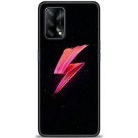 Oppo A74 Kılıf HD Baskılı Kılıf - Pembe Şimşek + Tam Ekran Koruyucu