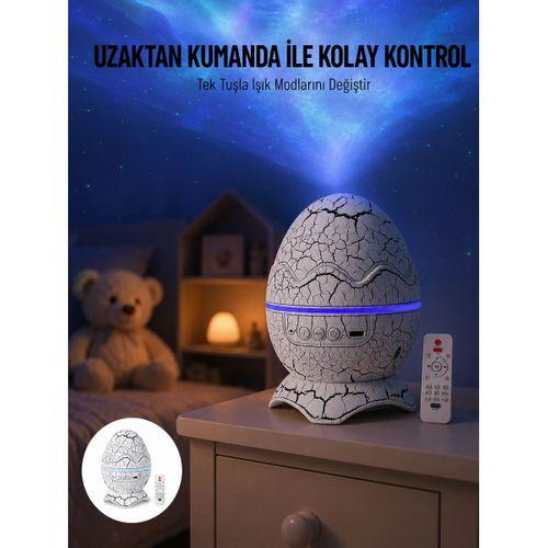 Yumurta Görünümlü Masa Ve Gece Lambası Renk Değiştirebilen Projektör