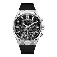 Quantum HNG1237.351 Quartz Kronograf Silikon Siyah 10 ATM 41 mm Erkek Kol Saati