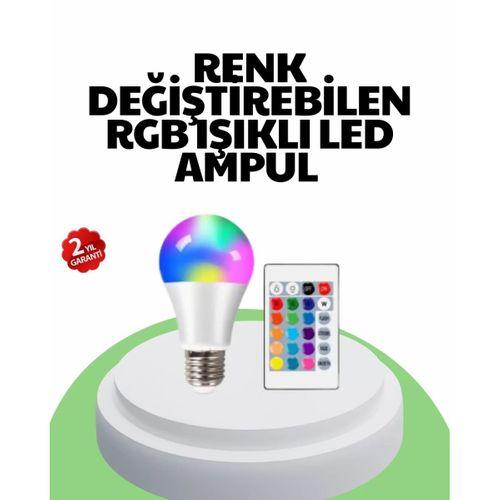 2025 Rgb Led Ampul Uzaktan Kumandalı Renkli Işık A Kalite