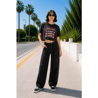 ALEXANDERGARDI Baskılı Kısa Kollu Crop T-shirt