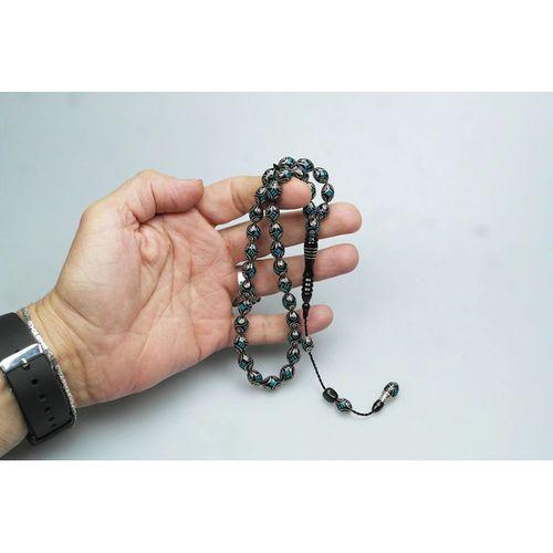 Oltu Taşı ve Mine İşlemeli Tespih