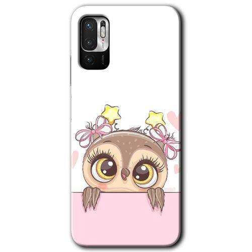 Redmi Note 10 5G Kılıf HD Desen Baskılı Arka Kapak - Sevimli Baykuş