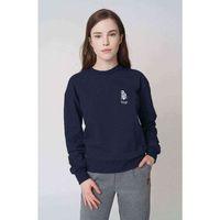 Başak Burcu Baskılı Indigo Mavi Kadın Sweatshirt
