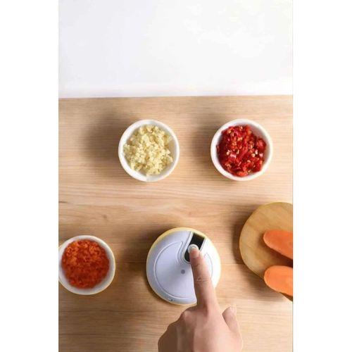 Şarjlı Portatif Doğrayıcı Mini Pratik Rondo El Doğrayıcı Üç Bıçaklı Çelik Bıçaklı