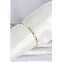 CM 14K Gold Renk Ezme Sarmal Zincir Model Kadın Bileklik