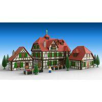 LEGO uyumlu yarım ahşap evler - boş yarım panel - 5137033