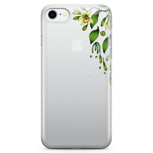 Apple iPhone 8 Kılıf Vanilya Çiçeği Arka Kapak Koruma Desenli Full Koruyucu