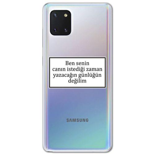 Galaxy A81 Kılıf HD Yazı Baskılı Silikon Arka Kapak - Yazı 10