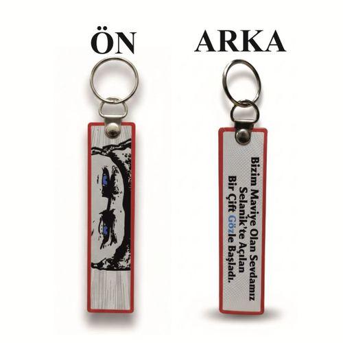 TPU Çift Taraflı Anahtarlık -ATATÜRK - Bizim Maviye Olan Sevdamız