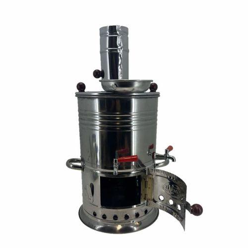 Paslanmaz Çelik 5 litre Çift Hazneli Semaver