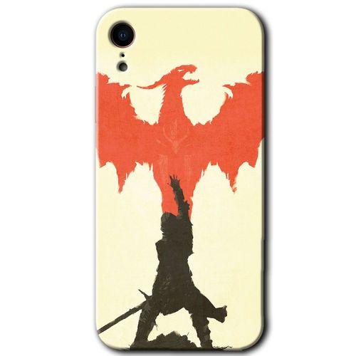 MRCİLETİSİM iPhone XR Kılıf Baskılı Kapak - Dragon Hunter 1 + 5D Tam Kaplayan Cam