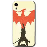 MRCİLETİSİM iPhone XR Kılıf Baskılı Kapak - Dragon Hunter 1 + 5D Tam Kaplayan Cam