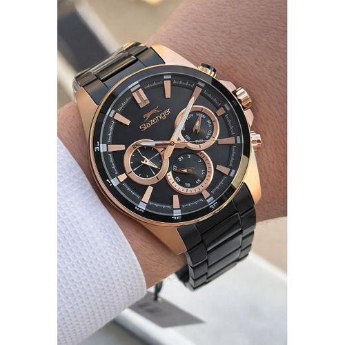 Slazenger Çelik Kordon İç Fonksiyonları Aktif 10 Atm+Bileklik Hediyeli Erkek Kol Saati VS.BLKT.0796