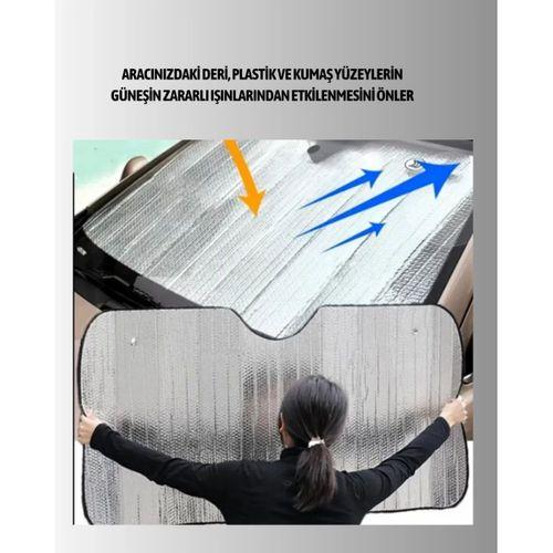 Metalize Reflektörlü Katlanabilir Araç Güneşliği – Yüksek Performanslı Isı Ve Uv Koruması