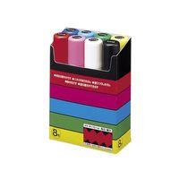 UNİBALL POSCA 15.0 SU BAZLI POSTER MARKÖRÜ ANA RENKLER (7+1 = 8 ADET) (UNİ-PC-17K) 7+1P.01 SET