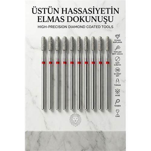 10'lu Elmas Freze Ucu Seti - Protez Tırnak Kalıcı Oje Manikür ve Hobi Tesbih 882/031R 723099