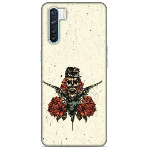 Lopard Oppo A91 Uyumlu Kılıf Tattoo's (1) Kılıfı Gül İskelet